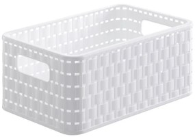 Бяла рециклирана пластмасова кошница за съхранение Country - Rotho