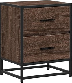 848682 vidaXL Нощно шкафче, кафяв дъб, 40x31x50 см, инженерно дърво