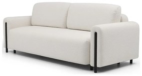 Сгъваем/с място за съхранение диван от прежда с примки от букле в цвят слонова кост 244 cm Arcadova – ELTAP