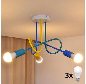 LED детски плафониер OXFORD 3xE27/15W/230V