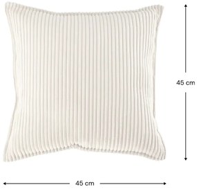 Кремава детска възглавница за диван от рипсено кадифе Block – Wigiwama