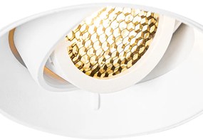 Комплект от 6 модерни вградени спота бели GU10 кръгли без рамки - Oneon Honey