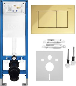 Комплект Структура за Вграждане за WC Slim 024N с Бутон J Gold