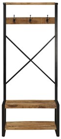 4015961 vidaXL S Закачалка за дрехи 80x40x190 cm Масивна груба дървесина Манго