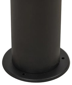 Стойка за външна лампа черна с опал бял абажур 30 см IP44 - Odense