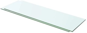 3051563 vidaXL Рафтове, 2 бр, панели прозрачно стъкло, 60x15 см