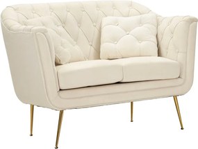 Кремав кадифен диван 130 cm Budapest – Mauro Ferretti