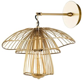 Стенна лампа в златист цвят, височина 36 cm Root - Squid Lighting