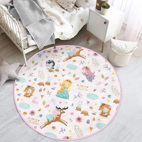Светлорозов детски килим ø 80 cm Comfort - Mila Home