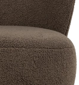 Кафяво кресло от букле Elmont – Actona