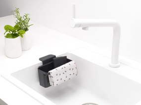 Органайзер за мивка Brabantia SinkSide 1003310, Закрепване за стената на мивката, Перфорирано дъно, Тъмносив