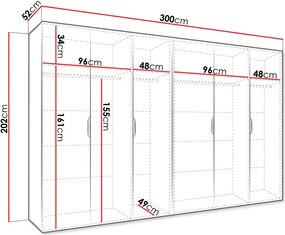 Гардероб Малага плюс шесткрилен-Кашмир
