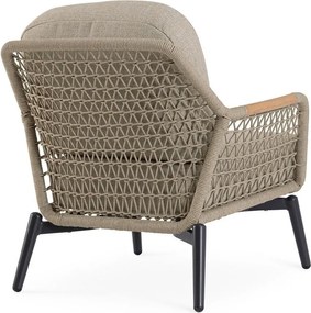 Светлокафяв метален градински стол Eulero – Bizzotto