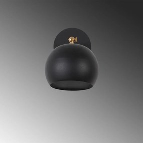 Черна стенна лампа ø 15 cm Sivani – Opviq lights