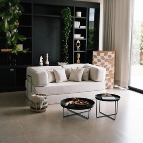 Бежов сгъваем диван от прежда с примки от букле 180 cm Bloom – TemaHome