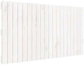 824839 vidaXL Стенна табла за спалня, бяла, 127,5x3x60 см, борово дърво масив