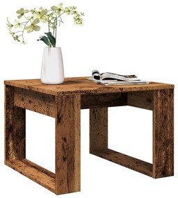 856688 vidaXL Странична маса, старо дърво, 50x50x35 см, инженерно дърво