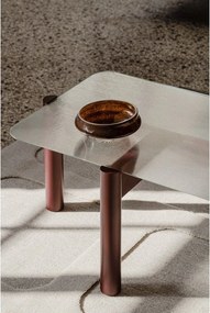 Бордо масичка за кафе със стъклен плот 55x105 cm Kob – noo.ma