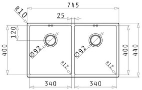 Мивка Pyramis Astris 2B