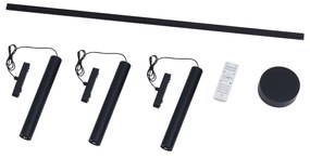 Модерна релсова система с 3 черни висящи лампи 1-фазов - Magnetic Cassie