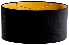 Кадифена абажура черна овална 50/33/25