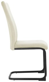 Кремави кадифени трапезни столове в комплект от 2 бр. Sia – Støraa