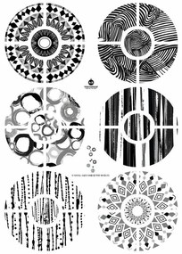 Стикер Сиви и черни кръгове - Ambiance