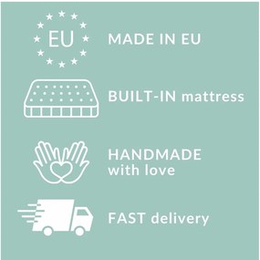 Тъмносиво боксспринг легло с място за съхранение 200x200 cm Voyage – Maison de Rêve