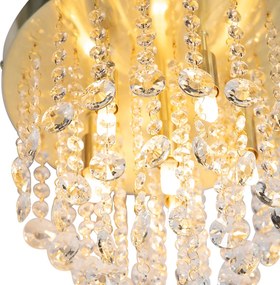 Интелигентен таванен аплик златен със стъкло, включително 6 Wifi G9 - Medusa