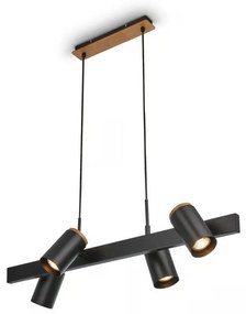 Briloner 4059045 - Полилей на кабел ERA 4xGU10/10W/230V черен