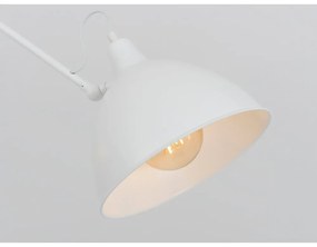 Бяла висяща лампа с метален абажур 104x104 cm Coben - CustomForm