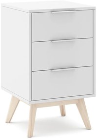 Бяло нощно шкафче Campus - Marckeric