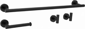 Комплект аксесоари за баня Ari Black 4 части