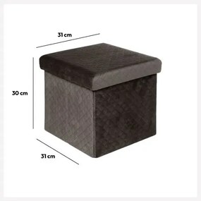 Сгъваем пуф 5five Mix & Modul, Кадифе, 31x31 cm - Бежов