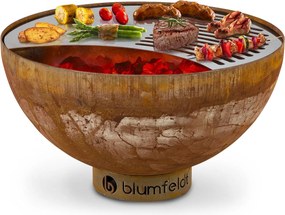 Blumfeldt Savage, камина с грил, Ø: 60.5 см, стомана, включително защита от атмосферни влияния, ръжда
