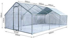 Заграждение за животни 3 x 6 m - 18m2