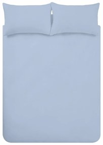 Светлосиньо двойно удължено фланелено спално бельо 230x220 cm Brushed – Catherine Lansfield