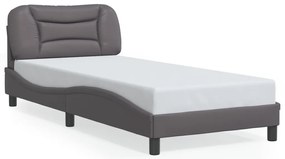 3207963 vidaXL Рамка за легло без матрак Hvar, сива, 80x200 см, изкуствена кожа