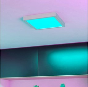 Eglo 901378 -LED RGBW димируемо таванно осветително тяло за баня FUEVA-Z LED/10,5W/230V 22x22cm IP44 бяло