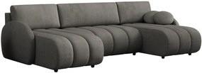 Ъглов диван Zara U-Тъмно сиво