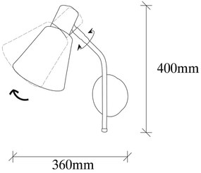 Стенна лампа в бронзов цвят ø 15 cm Sivani – Opviq lights