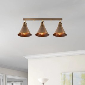 Осветително тяло за таван бронзово с метален абажур ø 20 cm Berceste – Opviq lights