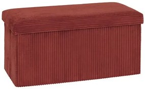 Пейка със съхранение atmosphera Arum, Рипсено кадифе, Сгъваема, 76x38 cm - Амбър