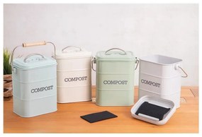 Бял контейнер за компостируеми отпадъци 3 L Living Nostalgia - Kitchen Craft