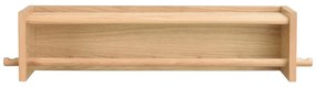 Стенна закачалка с рафт, изработена от дъбова дървесина в естествен цвят Hillmond - Rowico