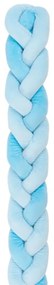 KIKKA BOO Плюшен плетен обиколник 180 см 3 плитки BLUE