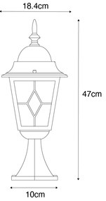 Винтидж външна лампа антично злато 45 см - Антигуа