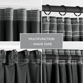 Сиво затъмняващо перде 140x270 cm – Restilo