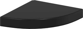 323889 vidaXL 323889  Floating Corner Shelf High Gloss Black 25x25x3,8 cm MDF