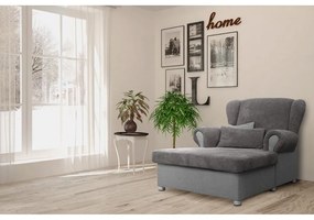 Кафяво-сив шезлонг от рипсено кадифе Lord – Ropez